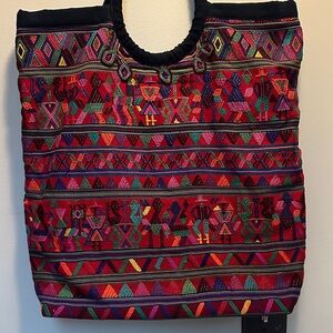 Embroidered Guatemalan Handmade cotton Tote Bag